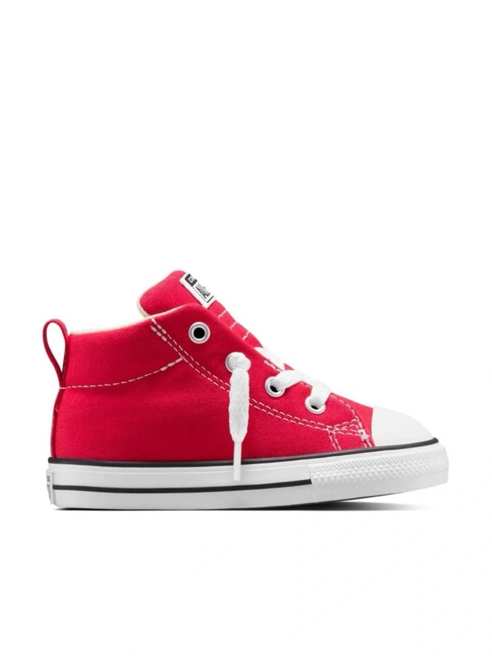 Converse- Kids - Street Mid Top Sneakers - Red Size 5